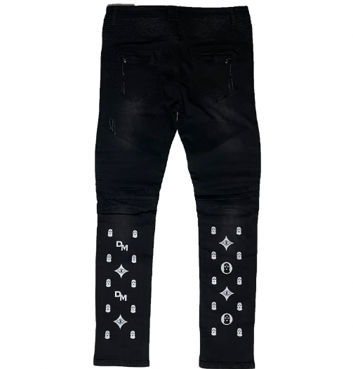 Patch Front Monogram back Jeans