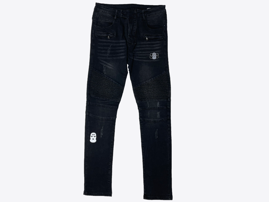 Patch Front Monogram back Jeans