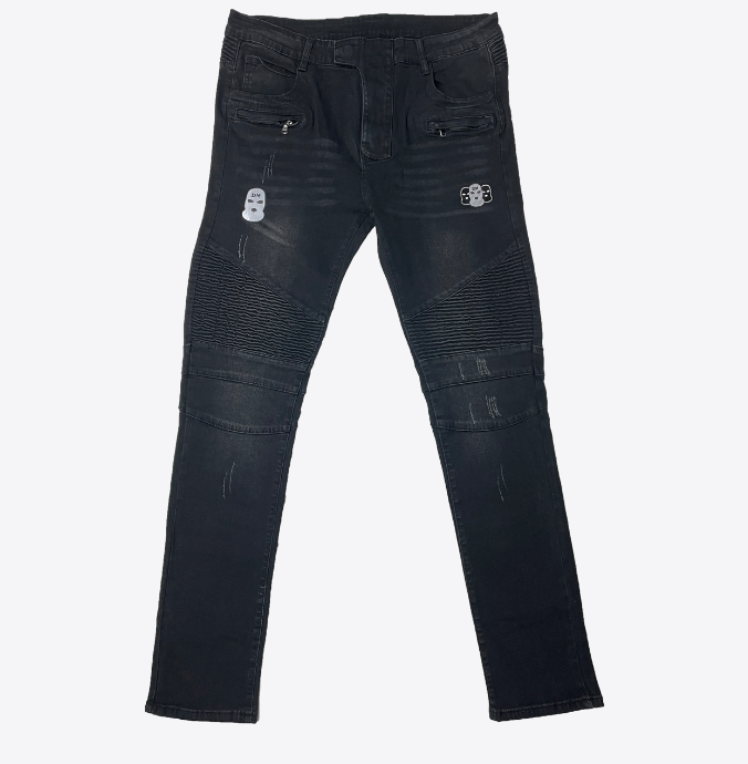 Patch Front Monogram back Jeans