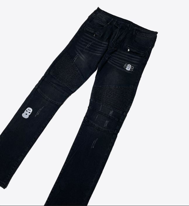Patch Front Monogram back Jeans