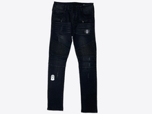 Load image into Gallery viewer, Patch Front Monogram back Jeans
